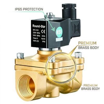 Zero Differential Pressure UL Certified Plastic Water Solenoid Valve PA66 Body Direct Acting 2 Way NC IP65