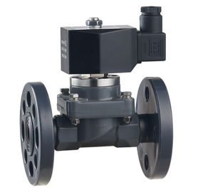 2 Way Anti Corrosive Dn15-40mm หน้าแปลนโซลินอยด์วาล์วพลาสติกและข้อต่ออย่างรวดเร็ว
